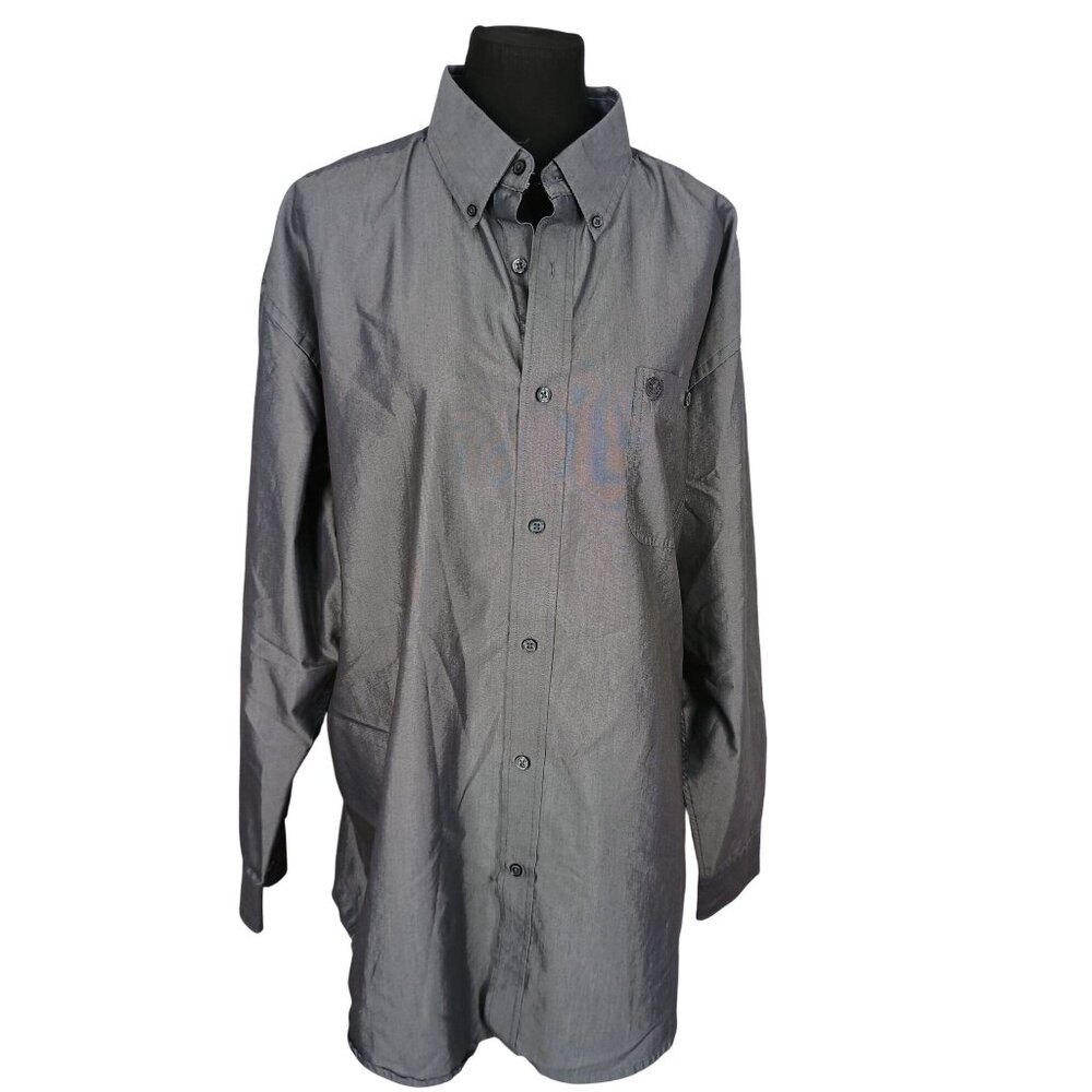 Wrangler George Strait Collection Charcoal Button Front Size XXL Dress Shirt‎